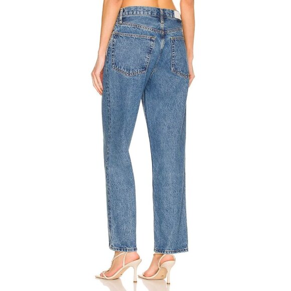 RE/DONE Womens Originals 90's Crop Low Slung Boyfriend in Bleu Mere Size 32 - Picture 9 of 9